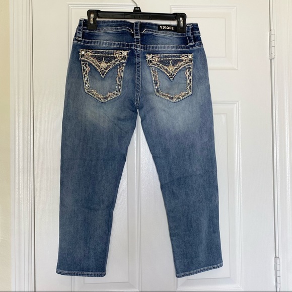 Vigoss Jeans Heritage Embellished Capri Rhinestone - Picture 3 of 10
